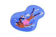 People in swimming pool set, banners, a Sport Illustration by PaperTrident (Thumbnail 2 of 11)