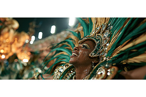 Rio Carnival Samba Dancer in Jeweled, a Person Photo by piter.goskov