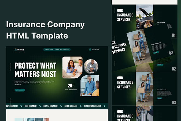 Insurize, Insurance Website Template preview 6