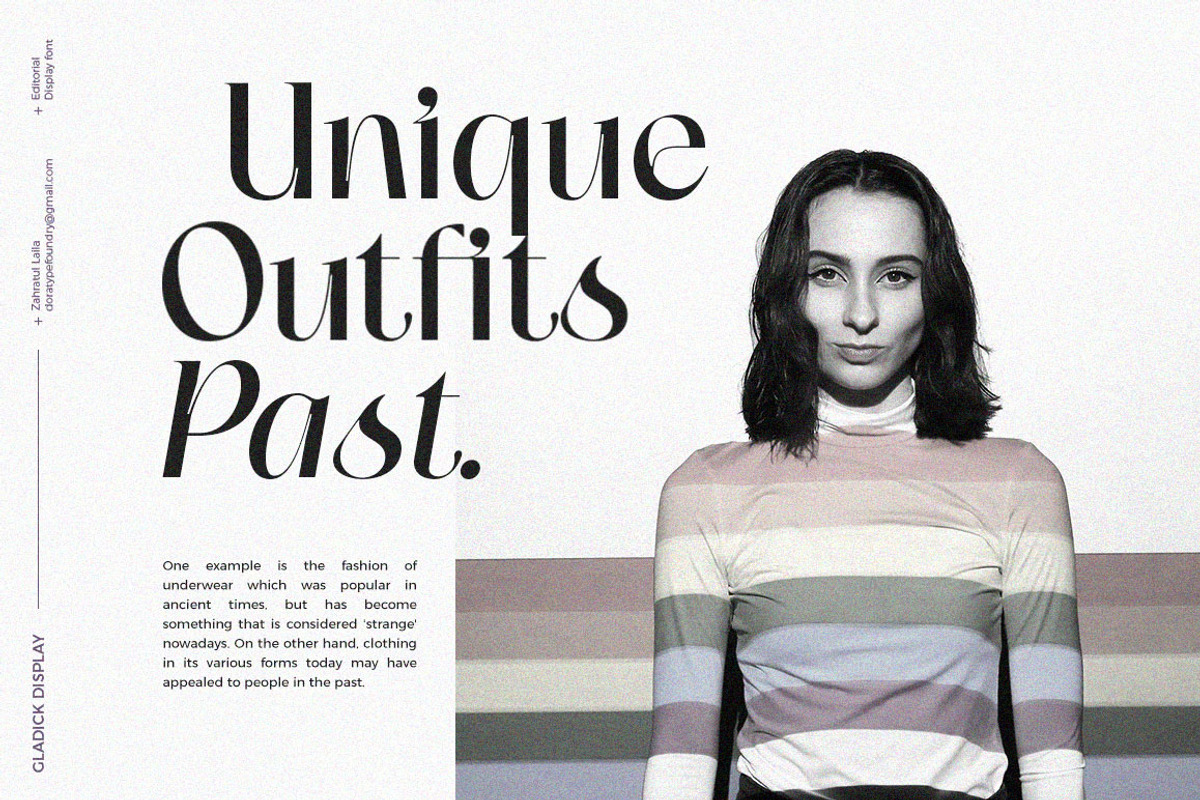 Gladick - Modern Typeface, a Serif Font by Dora Typefoundry (Photo 11 of 28)