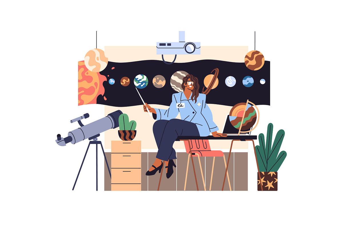 School teachers in classrooms set, an Education Illustration by PaperTrident (Photo 5 of 23)