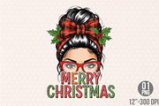 Christmas Merry Girl PNG, an Illustration by Designking (Thumbnail 1 of 4)