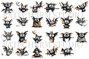 25 Quirky Bat Clipart, an Animal Illustration by Pati Charm Studio (Thumbnail 2 of 8)