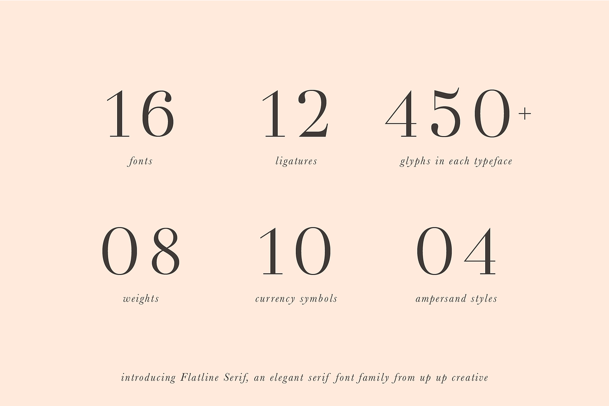 Flatline Serif Complete - 16 fonts, a Serif Font by Up Up Creative (Photo 6 of 13)
