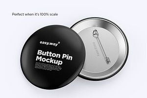 Button Pins PSD Mockups Set