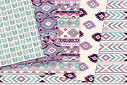 Purple Aztec Digital Paper, a Texture Graphic by Avenie Digital (Thumbnail 3 of 4)
