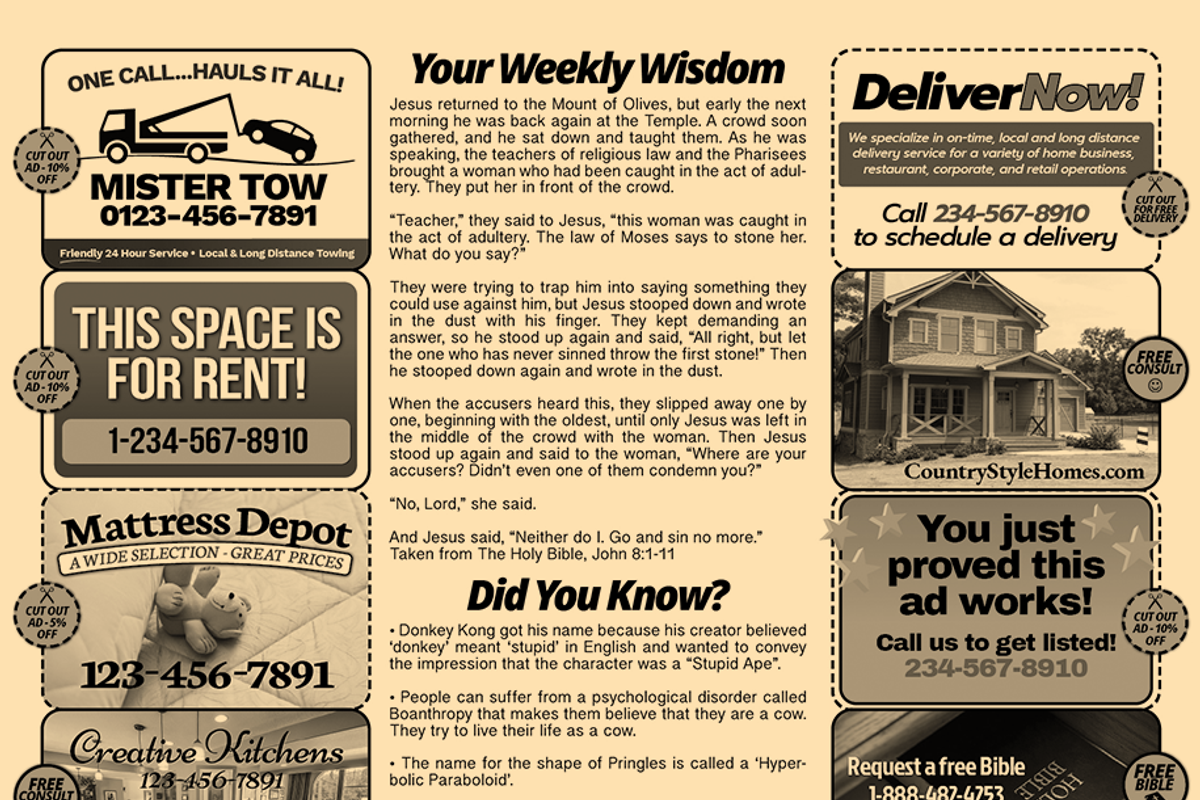 2 Page Newspaper Template, a Flyer Template by Newspaper Templates (Photo 4 of 7)