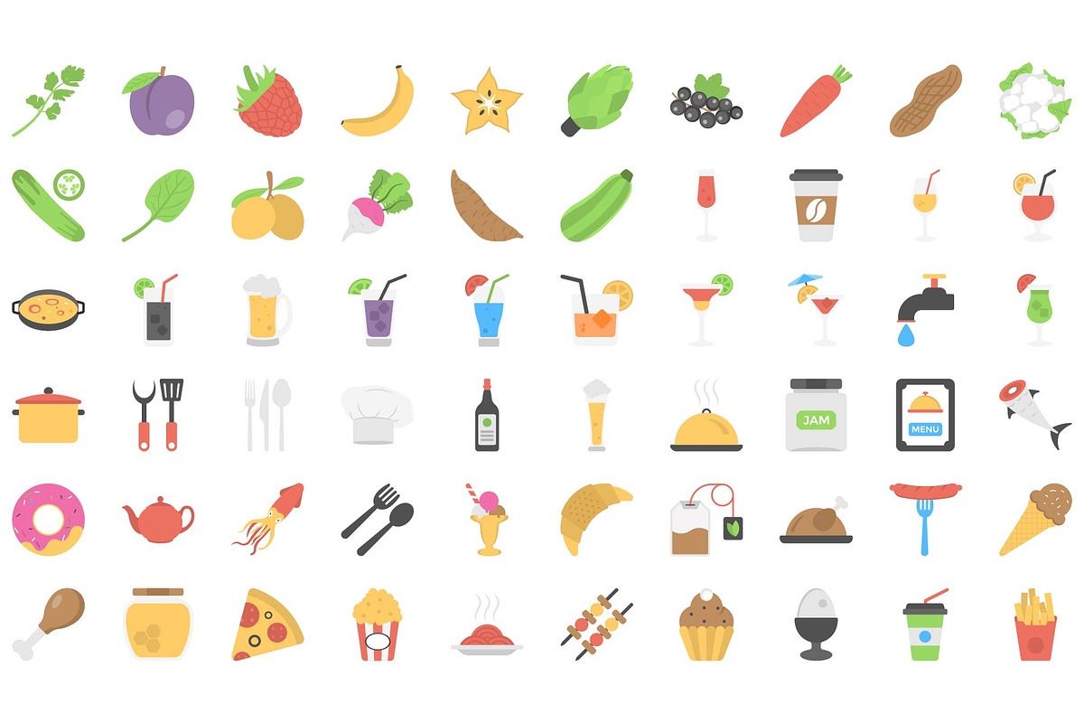 Customizable Food Icons for Branding, an Icon by Vector Portal