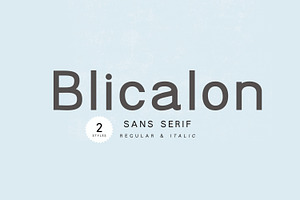 Blicalon - Sans Serif font