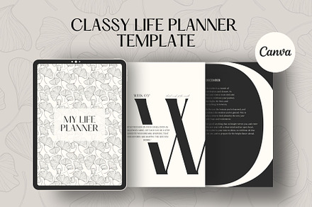 Classy Yearly Life Planner Template, a Stationery Template by Marketello Studio