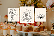 Birthday & Cakes Handmade Doodles, a Food Illustration by Nutalin Art (Thumbnail 4 of 16)
