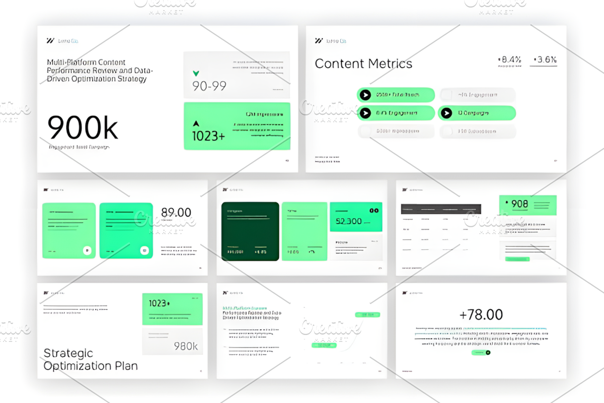 Content Performance Analysis Power, a Presentation Template by Ink Gallery (Photo 3 of 3)