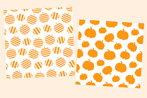 Pumpkin Pattern. Pumpkin Plaid Print