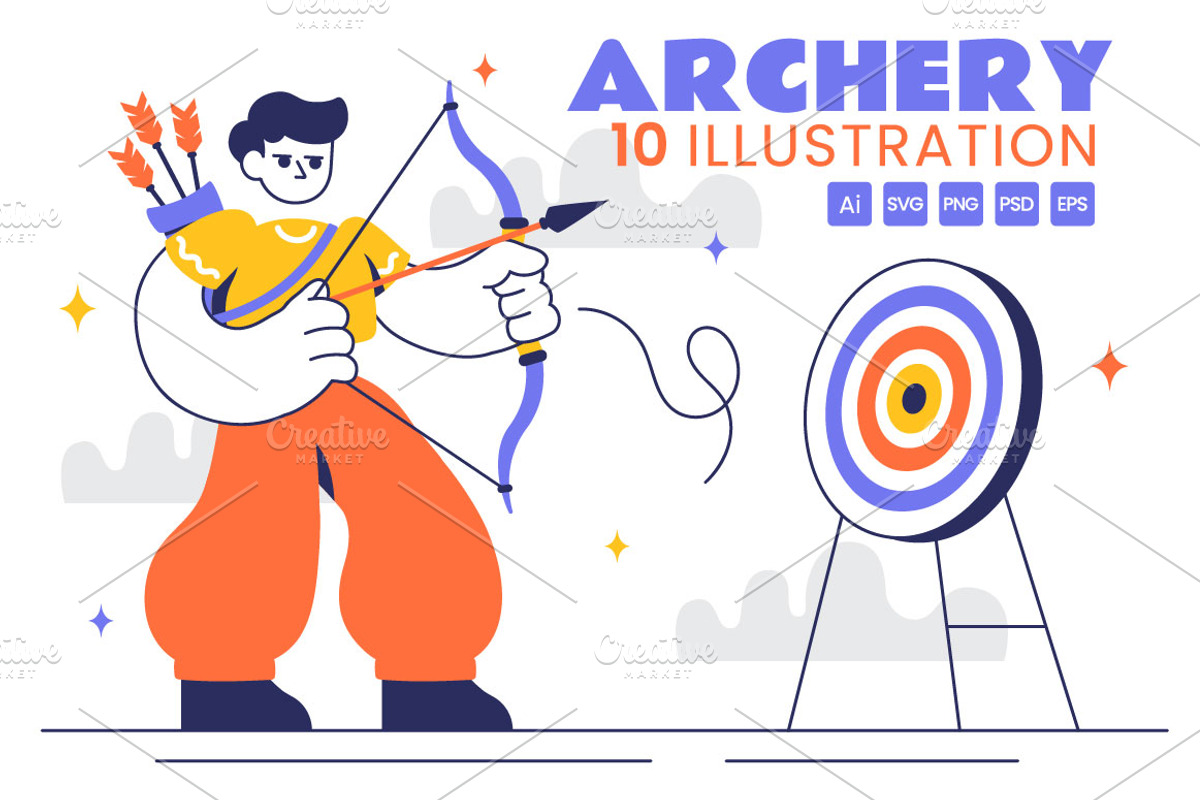 10 Archery Sport Illustration, a Sport Illustration by denayunebgt (Photo 1 of 4)
