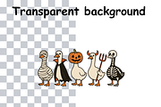 Halloween Goose Squad PNG Bundle, an Object Graphic by Smillyy Threads (Thumbnail 3 of 13)