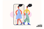 Online Shopping vector illustrations, a Templates & Theme by Grivina's shop (Thumbnail 11 of 26)