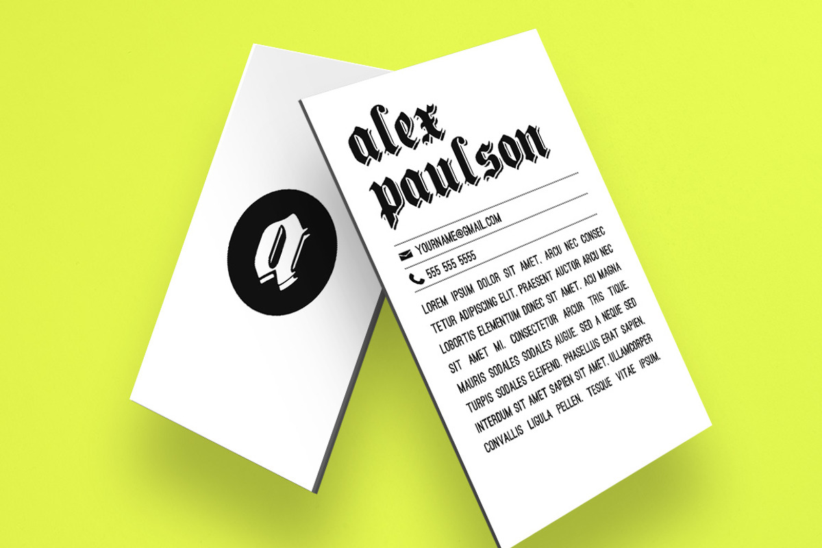 Black and White Business Card 015, a Business Card Template by Nonaglyph Design (Photo 6 of 9)