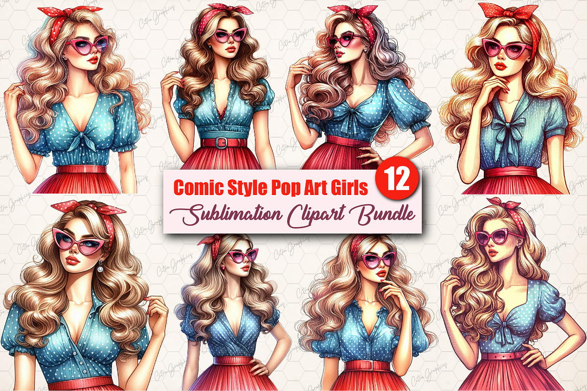 Comic Style Pop Art Girls PNG, a Graphic by CitraGraphics (Photo 1 of 6)