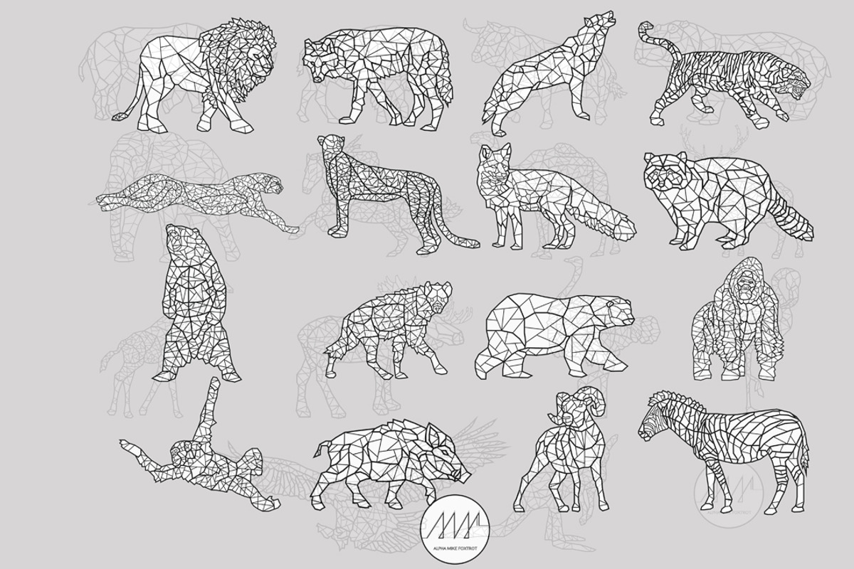 Geometric Animals Collection, an Animal Illustration by Alpha Mike Foxtrot (Photo 6 of 10)