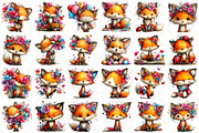 Whimsical Spring Fox Clipart, an Illustration by Black Bird Studio (Thumbnail 2 of 5)