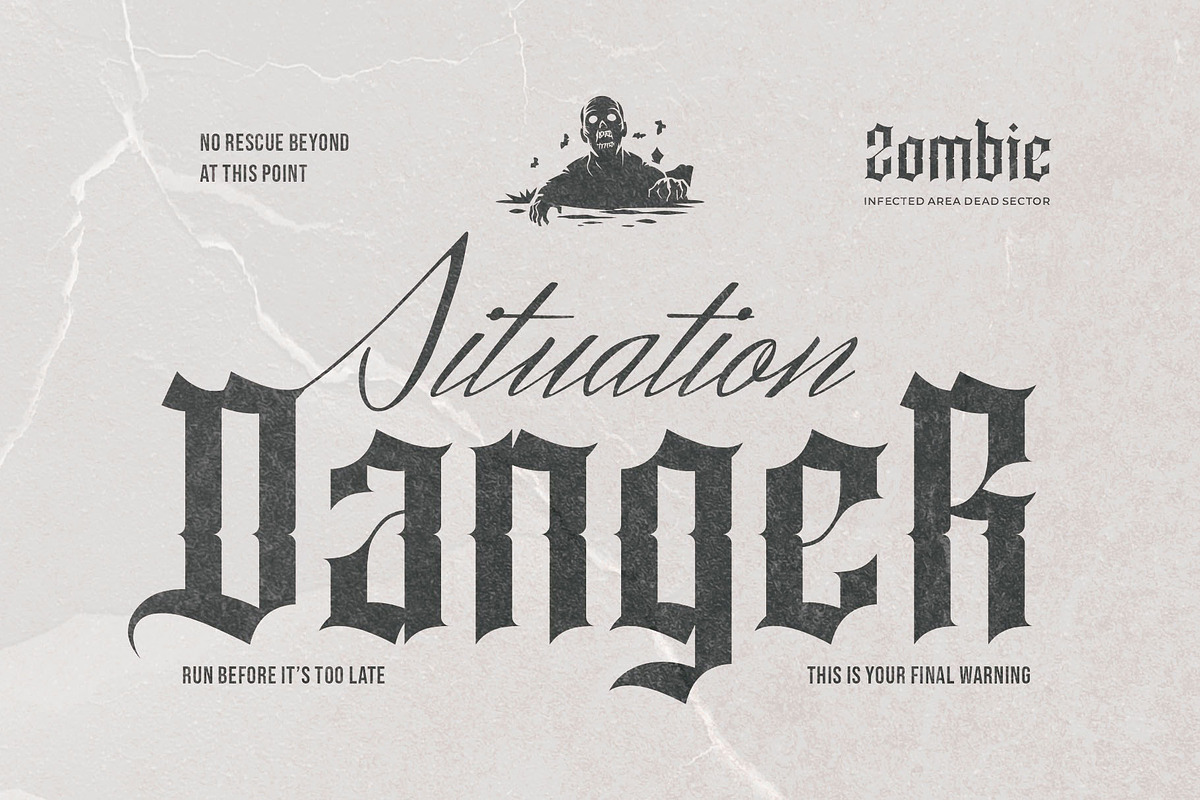 Maknin | Dark and Gothic Blackletter, a Blackletter Font by Ermedia Studio (Photo 3 of 10)