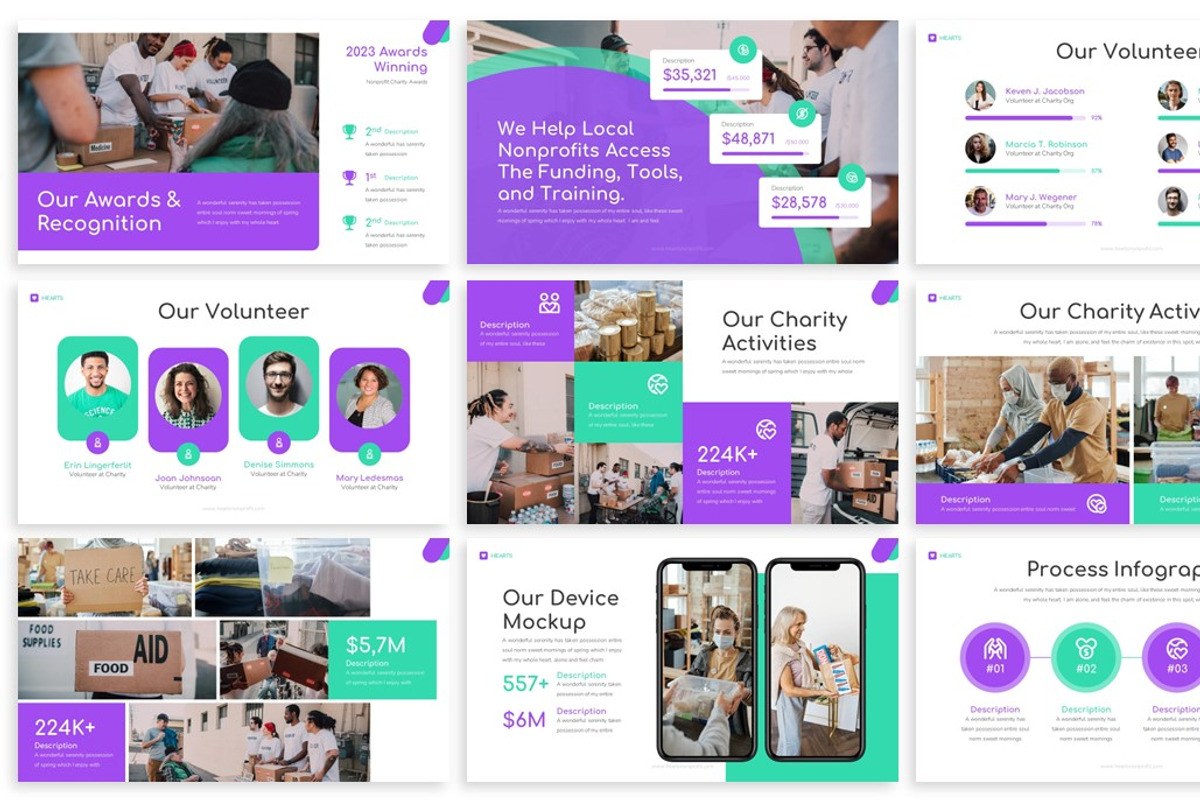 Hearts - Charity Keynote Template, a Presentation Template by SlideFactory (Photo 3 of 4)