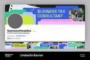 Folder Style Linkedin Banner, a Social Media Template by Neermana