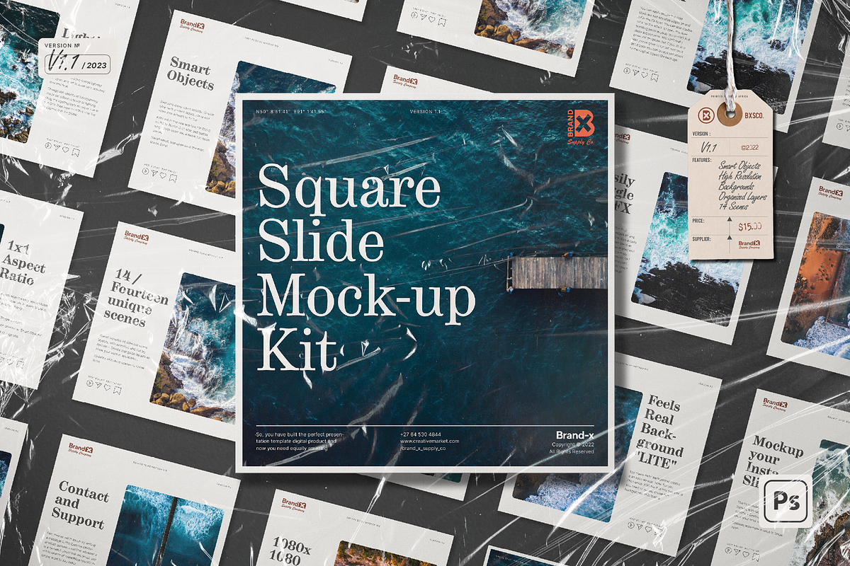 Agenzia I Square Mockup Kit, a Mockup by Brand_x Supply Co. (Photo 17 of 17)