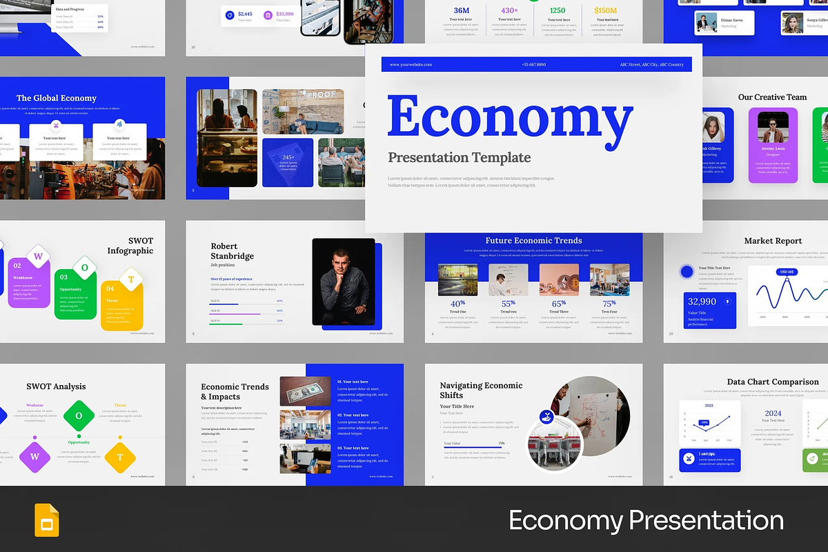 Economy Presentation GSlides, PPoint