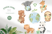 ETHICAL LIVING FRIENDS. Animals set, an Animal Illustration by OlliArtDesign (Thumbnail 12 of 12)