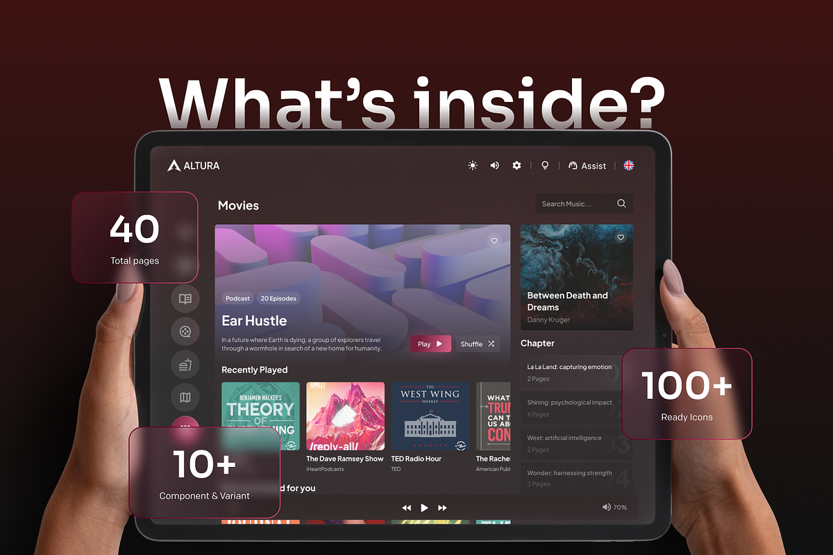Altura - SAAS Entertainment UI Kit, a Landing Page Template by Agensip Design Agency (Photo 4 of 10)