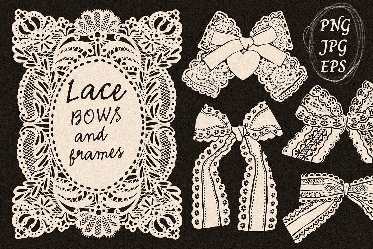 Lace Bows and frames, a Decorative Illustration by Twisted Tail (Photo 1 of 10)