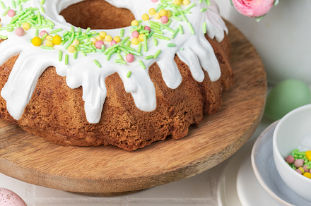 Easter Bundt Cake with Easter Eggs, a Holiday Photo by Olena Rudo