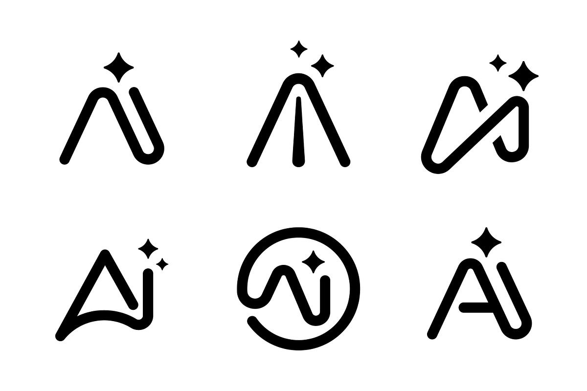 AI Letter A Sparkle Logo Bundle, a Branding & Logo Template by Signatoro (Photo 1 of 4)