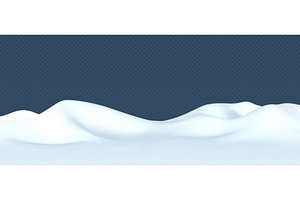 A winter landscape with drifts of