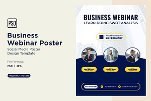 Business Webinar Poster Design 03, a Social Media Template by shahsoft