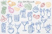 Tropical Cocktails Clipart, an Object Illustration by Watercolor dreams (Thumbnail 3 of 4)