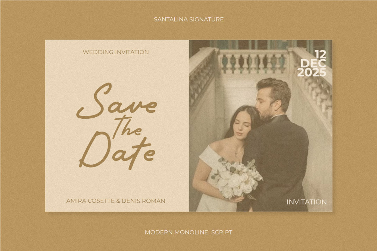 Santalina - Signature Monoline, a Script Font by TrimStudio (Photo 10 of 11)