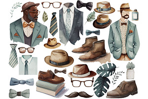 Dapper Dad Fathers Day Clipart