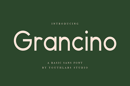 Grancino - Modern Sans Serif, a Sans Serif Font by Youthlabs Studio