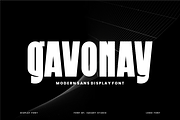 Gavonay - Modern Font, a Sans Serif Font by Iqsiart Studio (Thumbnail 1 of 7)