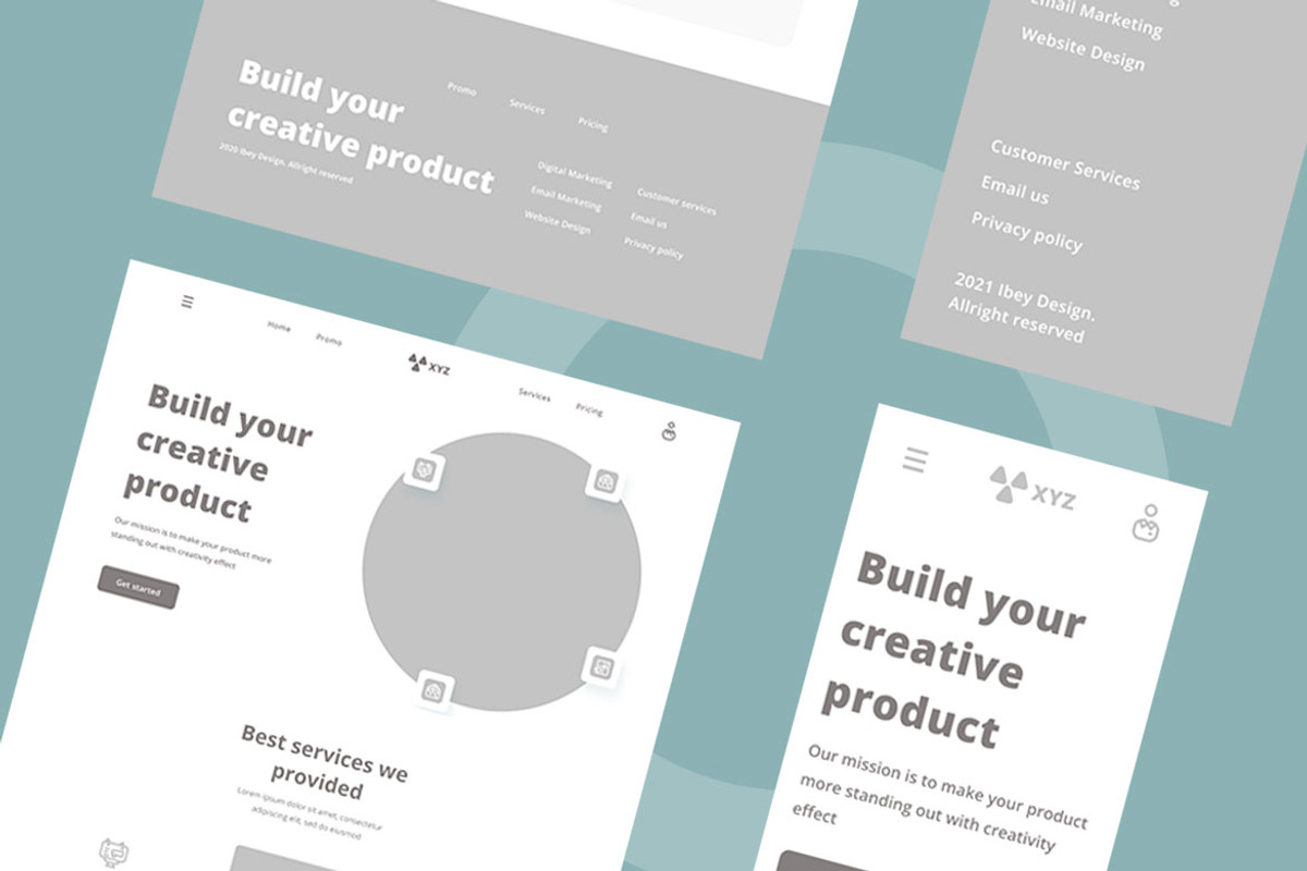 Creative Agency Wireframe Website, a Wireframe Template by INSPR STD (Photo 4 of 6)