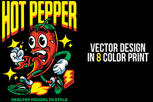 Hot Pepper T-Shirt Illustration