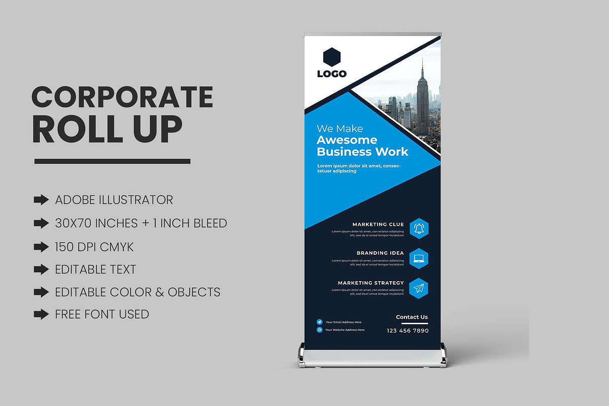 Corporate Roll Up Banner Template, a Flyer Template by nandinigraphics (Photo 3 of 4)
