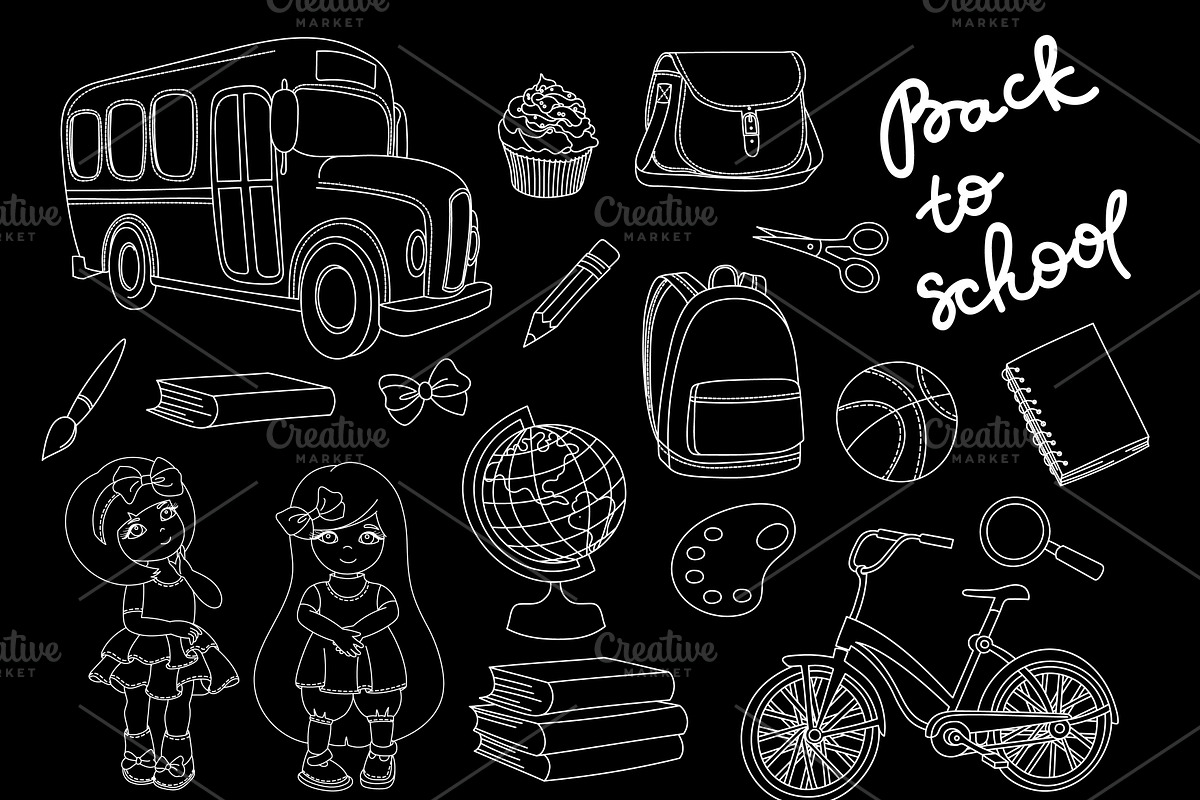 BACK TO SCHOOL DOODLES, a Decorative Illustration by FARAWAYKINGDOM (Photo 4 of 5)