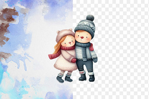 25 Watercolor Clip Arts Of Winter