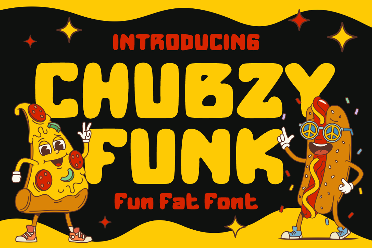Chubzy Funk Fun Fat Font, a Font by PutraCetol Studio (Photo 1 of 5)