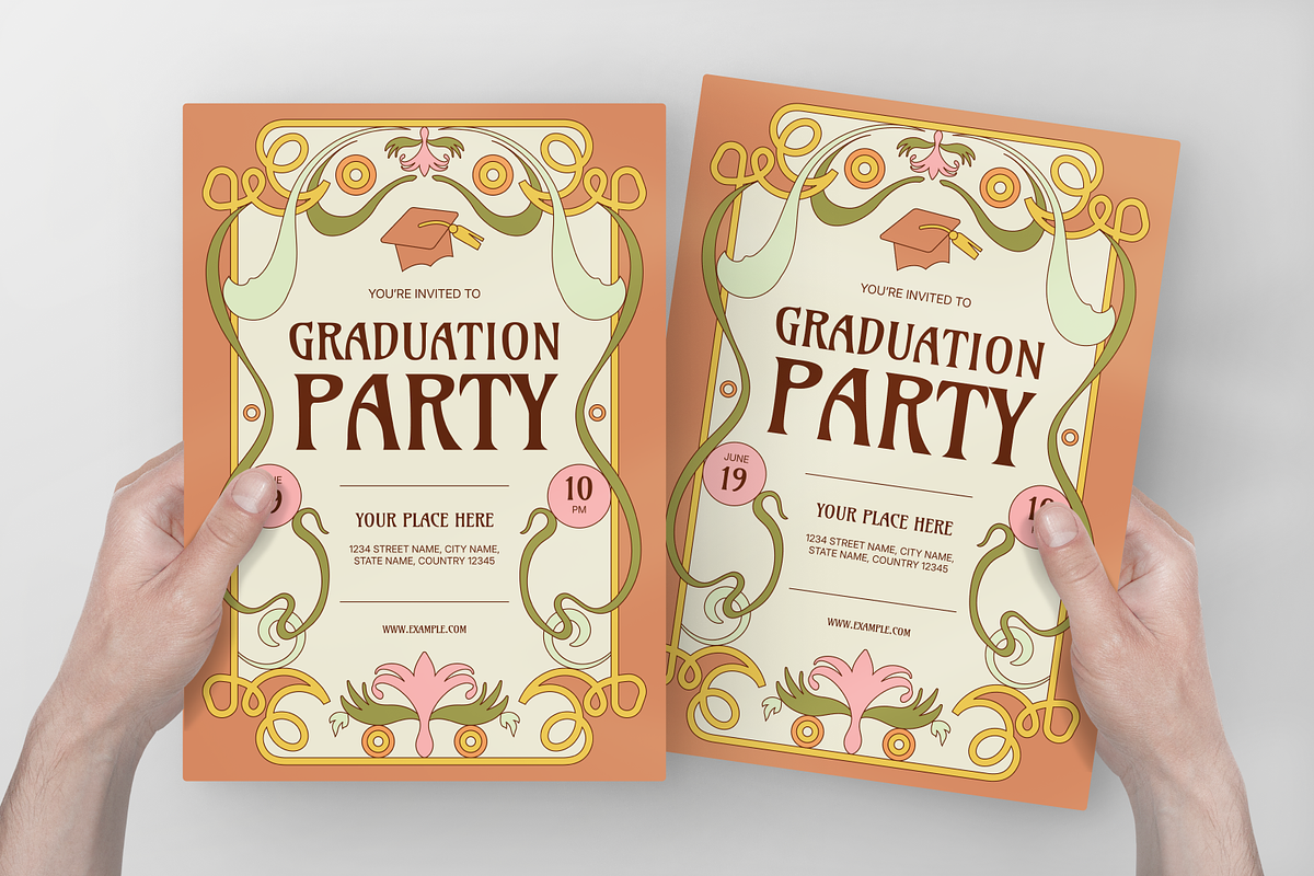 Graduation Party Invitation Flyer, a Flyer Template by Annora Studio (Photo 3 of 6)