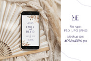 iPhone Screen Invitation Mockup, an iPhone Mockup by Mie Mockup Studio (Thumbnail 4 of 7)