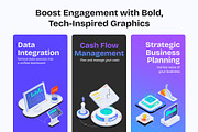 Data Analytics Isometric Icon Set, a Duotone Icon by Vectors Market (Thumbnail 2 of 9)